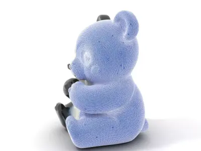 Cute Panda Figurine model pack Low-poly 3D model