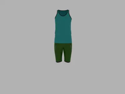 Sport Suit Low-poly 3D model 3