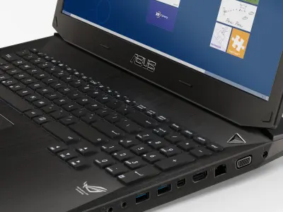 Asus ROG G750JX gaming laptop Low-poly 3D model