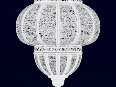 Moroccan Hanging Brass Lamp 3D model