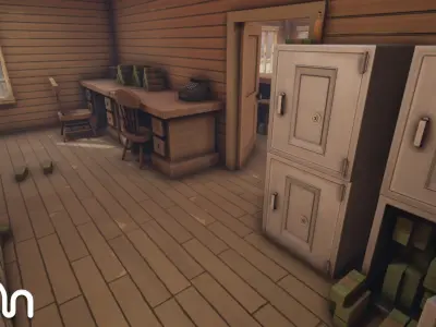 Stylized Old Western Low-poly 3D model