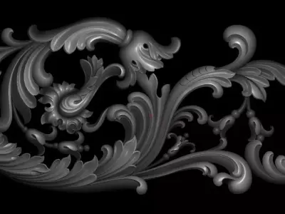 3d model of flowers and leaves 3D print model