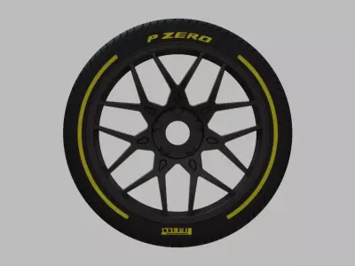 Miniature Enkei PDC Rim and Tire - 3D Print - No Textures 3D print model