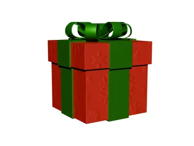Gift Box Low-poly 3D model order