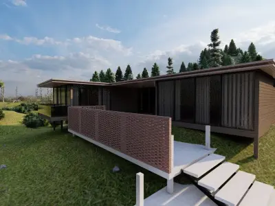 Casa Scene-villa-modern house 3D model