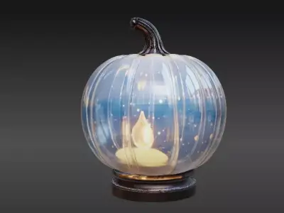 Jack-O-Lantern Pumpkin Lantern 3D Model Halloween 3D Printable  3D print model