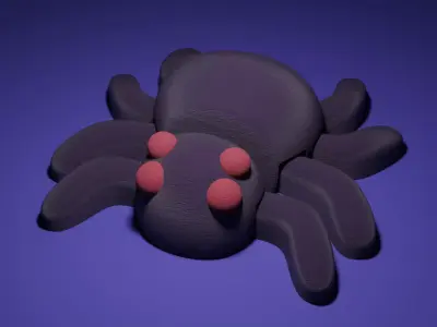 3D Printable Articulated Flexi Spider Free 3D print model