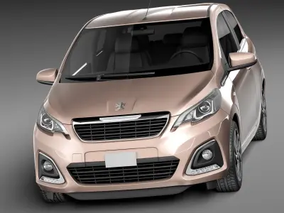 Peugeot 108 3-door 2015 3D model