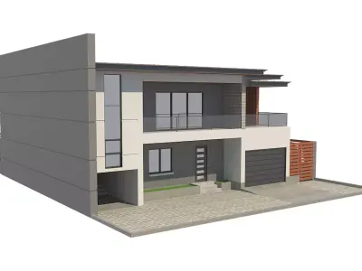 MODERN HOUSE Low-poly 3D model purchase