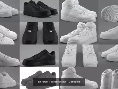 air force 1 collection pbr  3D Model Pack