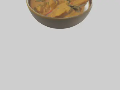 Curry Dish model Low-poly 3D model