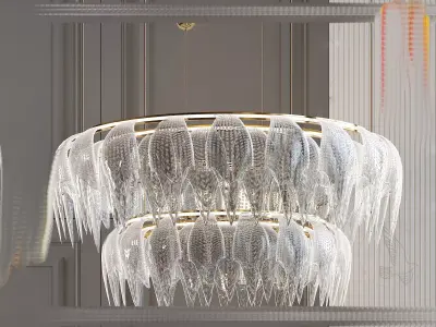 Modern chandelier combination 3D model download Free low-poly 3D model buy