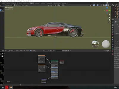 Bugatti Chiron Sport  Low-poly 3D model