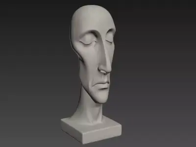 Decorative sculpture v1 - Head sculpture 3D model