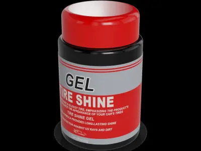 Car cleaning Tire Shine Gel Low-poly 3D model