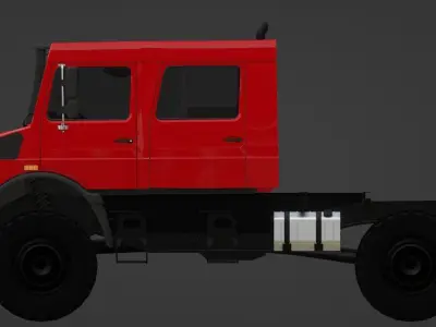 Mercedes Unimog Low-poly 3D model