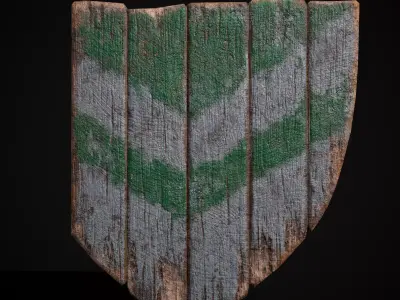 Striped GW Coat of Arms Low-poly 3D model