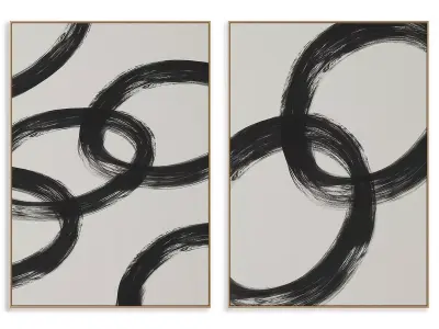 Abstract Painting Frame set 3D model 285