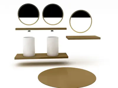 bohemian bathroom toilet 03 3D model Low-poly 3D model