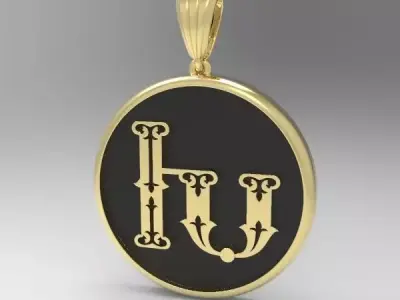 Decorative Letter Xh 3D print model