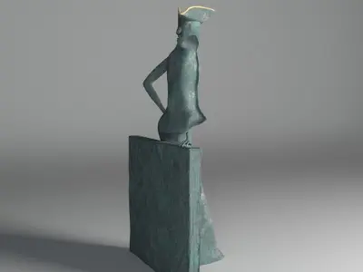 Bronze statuette - Maya V-Ray - PBR - 47 cm - 18 inches 3D model