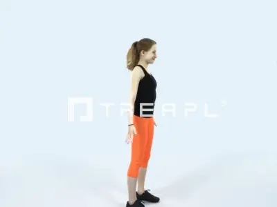 Essence 01I Animated Rigged Sports Teenage Girl Low-poly 3D model