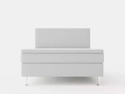Meja Continental Bed 140x200cm Light Gray Low-poly 3D model