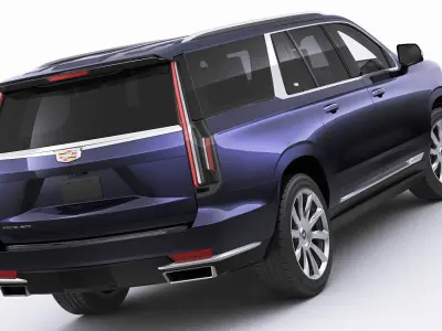 Escalade 2021 ESV large SUV 3D model