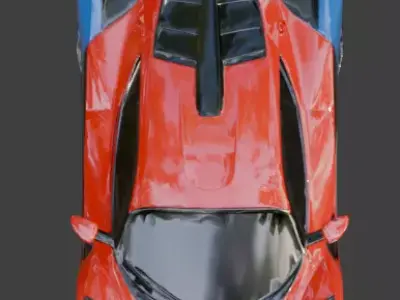 Professional High-End Supercar 3D Model Low-poly 3D model