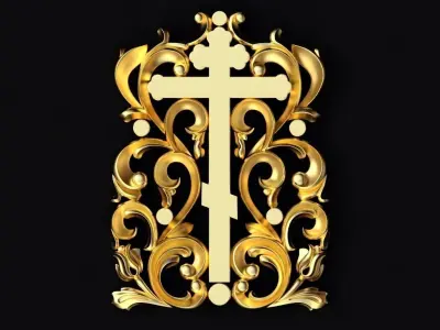 Central decor ornament for furniture 3D model 806