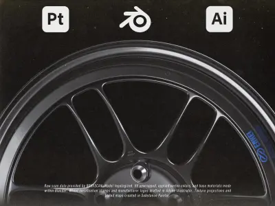 Enkei RPF1 Wheel 17in 3D model