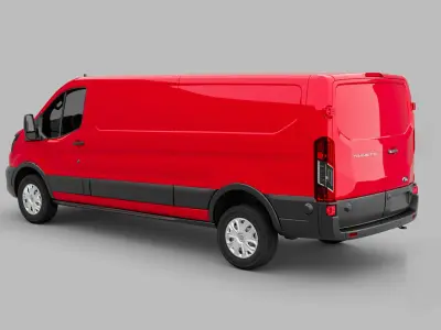 Ford transit 2021 Low-poly 3D model