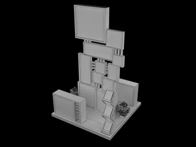Booth Exhibition Stand a418b 3D model