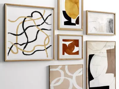 Minimal Photo Frame Set - 13 Low-poly 3D model