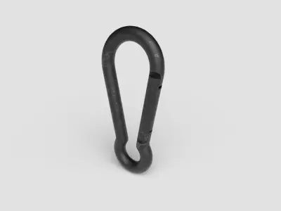 Carabiner Hook Model 01C Low-poly 3D model