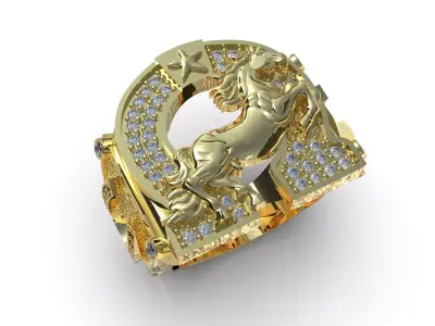 Horse Ring 3D print model