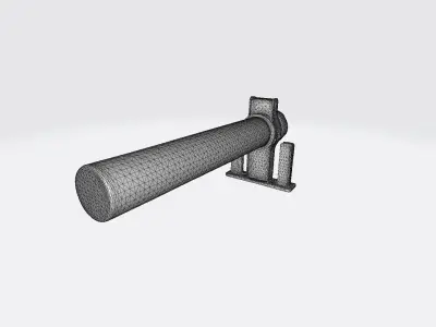 Steel Guardrail Barrier High 3d Render 3D model
