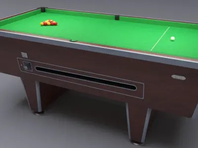 Super League Pool Table  Low-poly 3D model