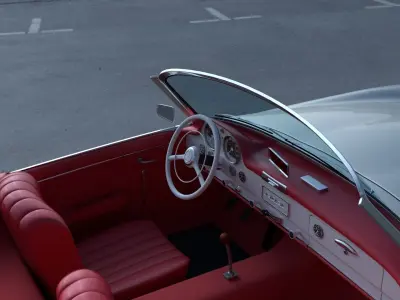 Mercedes 190SL with Interior 3D model