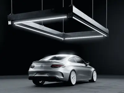 Automotive photo studio for Blender Cycles Render 3D model