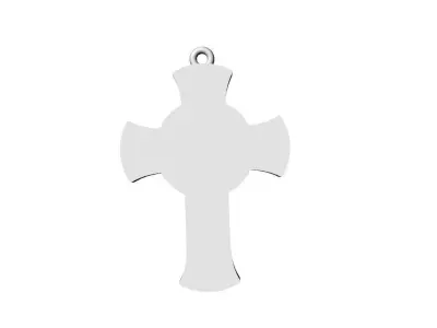 Jesus Cross pendant medallion jewelry  3D print model