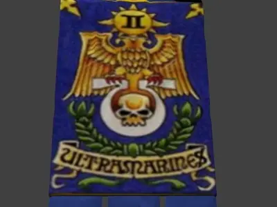 banner flag Free 3D model