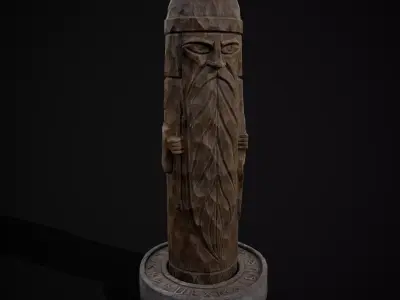 Slavic Gods Figurine Stirbog Low-poly 3D model