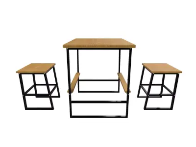 Modern garden table Low-poly 3D model