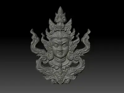 Thai Ornament Decor Bas Relied 03 - 231005 3D print model