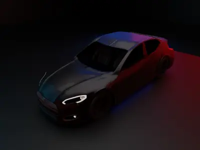 Cyber punk car 3D model