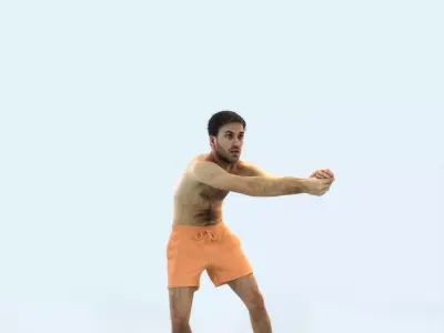 Flow 15I Beach Receiving Sports Man Low-poly 3D model