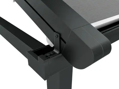 Motorized Pergola 2a weathered black steel 3D model