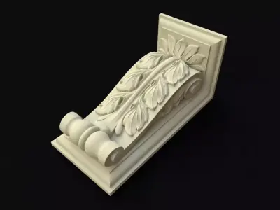 carved pilaster 3D model 8