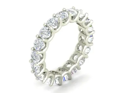 U Shaped Eternity Ring 3 point 5 mm stone size swiss 12 and EU52 3D print model